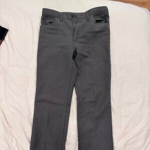 Men's Vintage Gray Polyester Wrancher Pants W33 L34